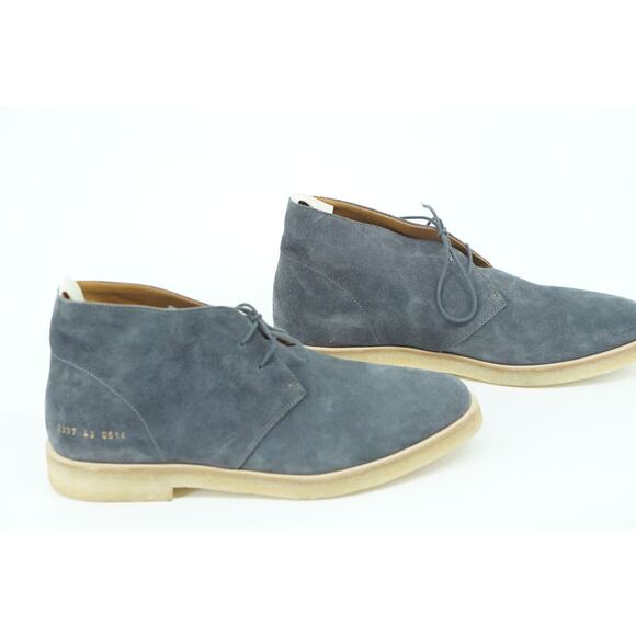 COMMON PROJECTS Men Washed Chukka Boots Grey Lace Up Dress SZ 43 10D US main image 8
